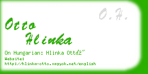 otto hlinka business card